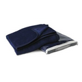 Navy Blue Coral Fleece Throw Blanket